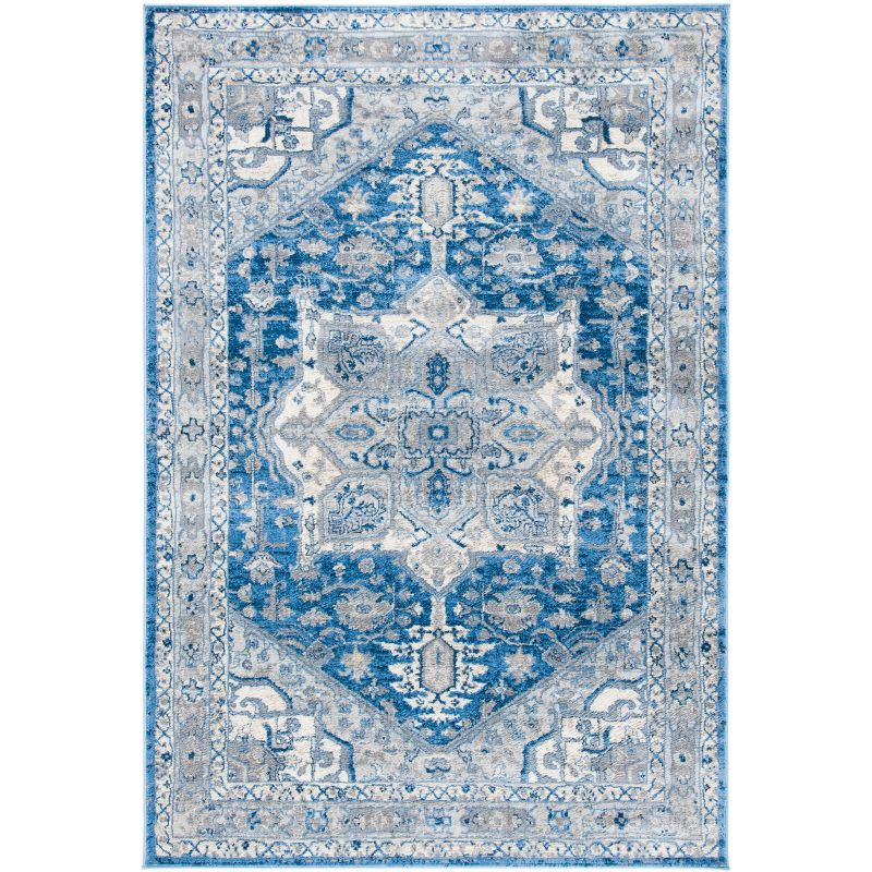 Brentwood BNT852 Power Loomed Indoor Area Rug - Blue/Grey - 9'x12' - Safavieh