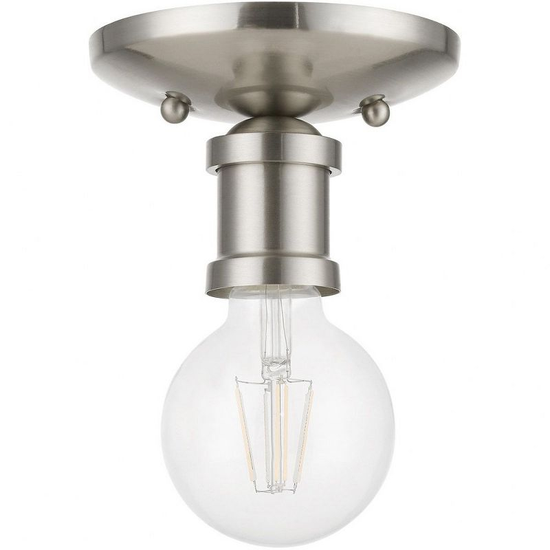 Livex Lighting Lansdale 1 - Light Flush Mount in  Brushed Nickel