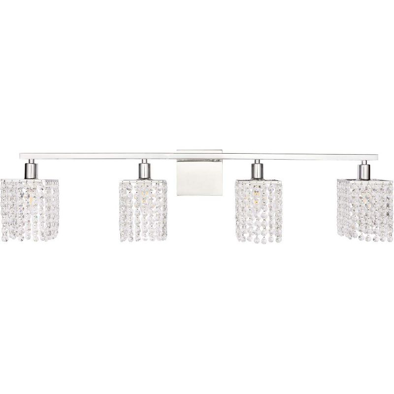 Elegant Lighting Phineas 4 light Chrome and Clear Crystals wall sconce