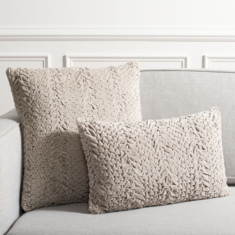 Barlett Pillow - Light Grey - 12"X20" - Safavieh