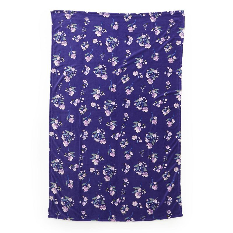 Vera Bradley Women's Outlet Fleece Throw Blanket Wild Roses