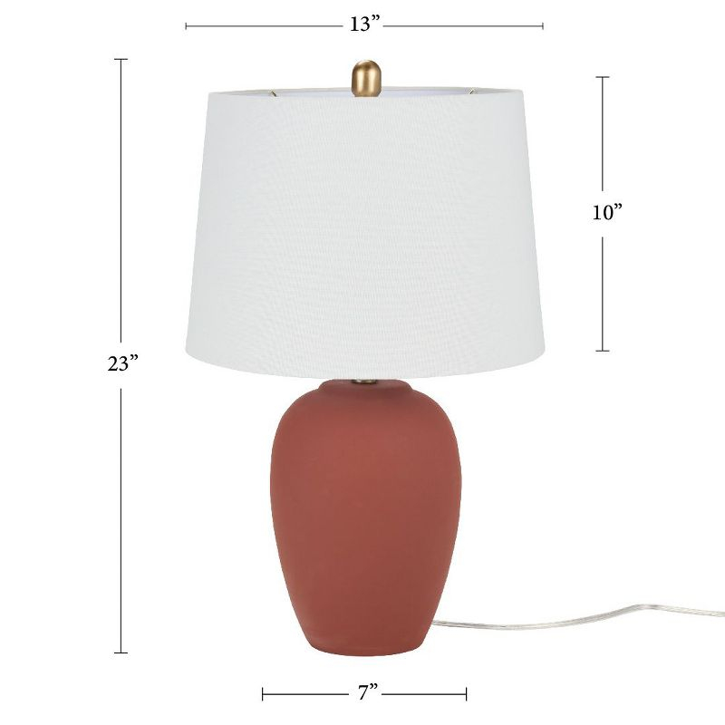 23" Terracotta Ceramic Urn Table Lamp - Nourison