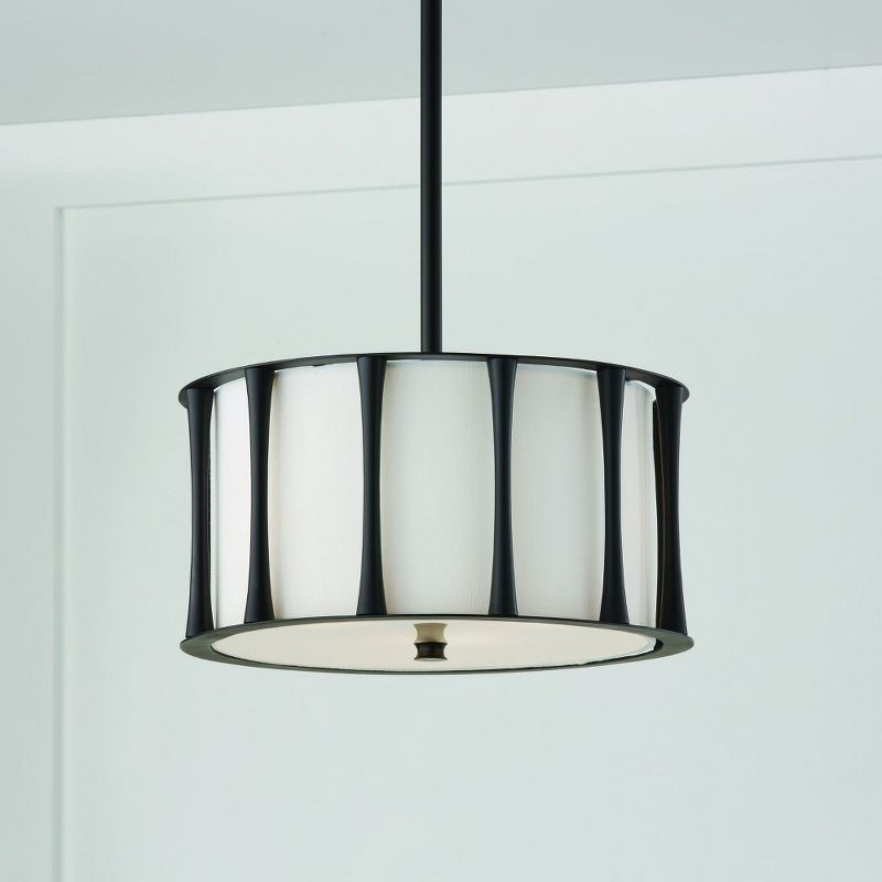 Capital Lighting Bodie 3 - Light Semi-Flush Mount in  Matte Black