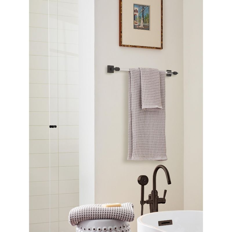 Amerock Glacio Clear/Oil-Rubbed Bronze 24 inch (610mm) Towel Bar