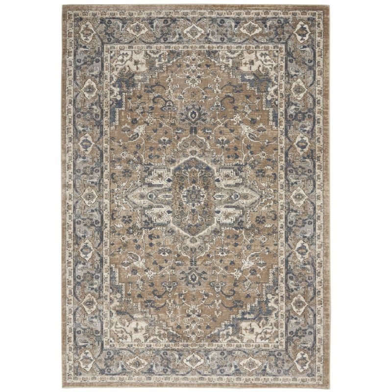 Nourison Concerto Center Medallion Indoor Rug Beige Grey 3'9" x 5'9"