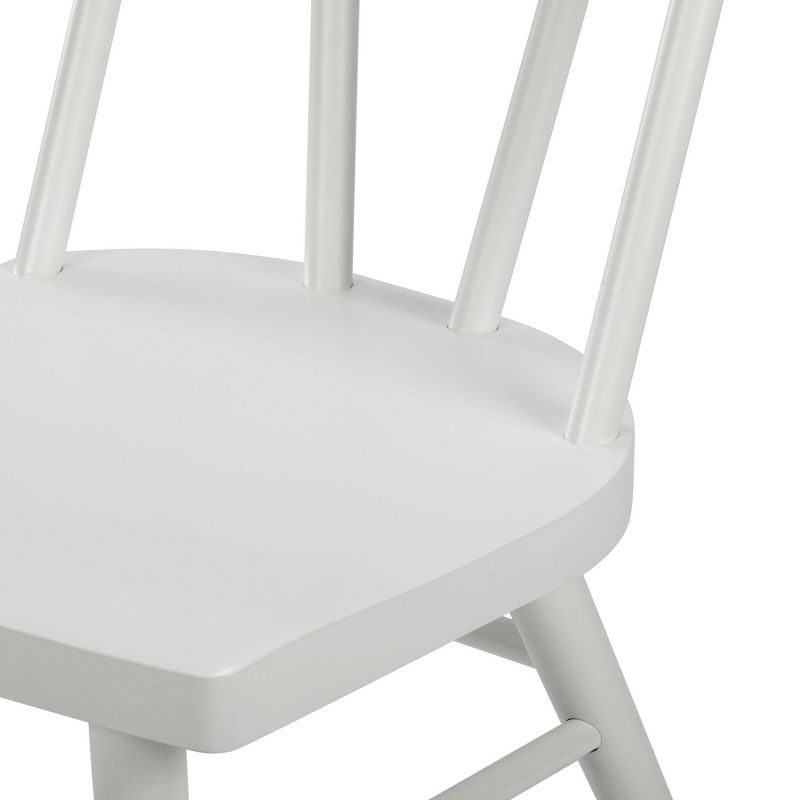 Plank+Beam Windsor Dining Chair Set of 2, Solid Wood Chairs for Kitchen, Office, Living Room, White