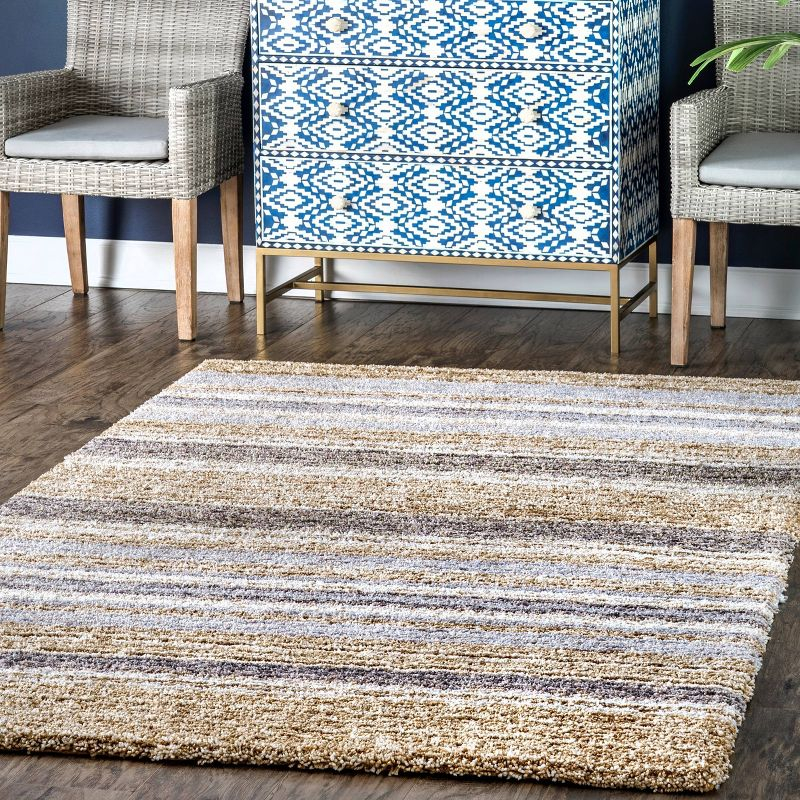 8'x10' Drey Ombre Shag Area Rug Denim - nuLOOM