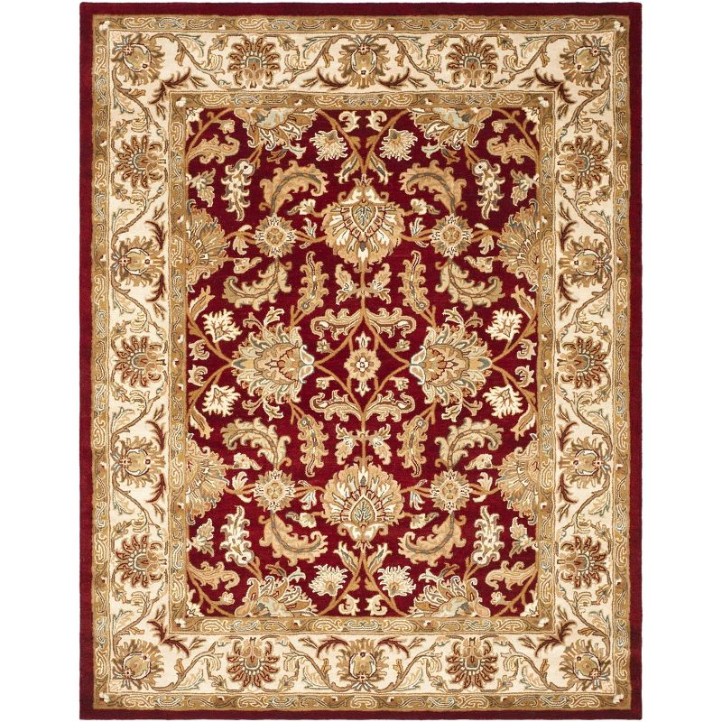 Heritage HG628 Hand Tufted Area Rug - Red/Ivory - 8'3"x11' - Safavieh.