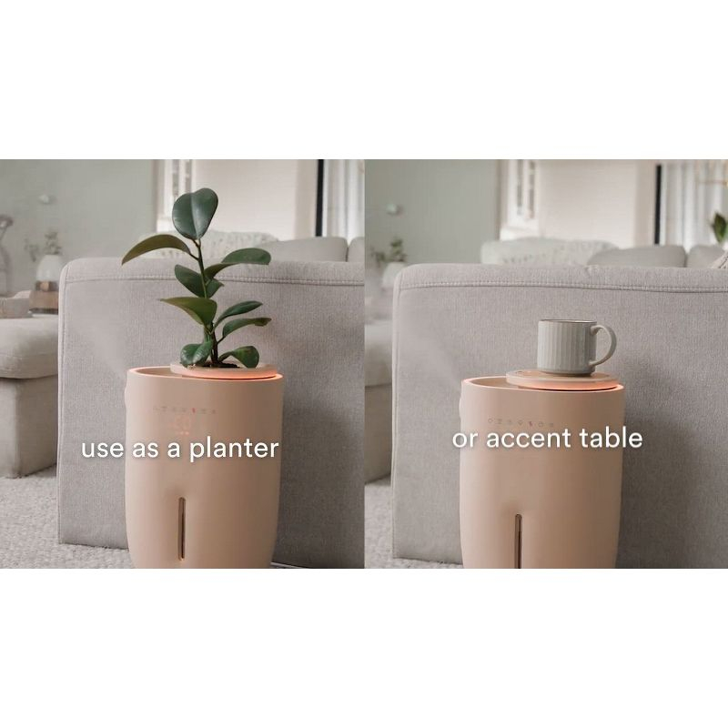 HoMedics Top-Fill Easy to Clean Warm/Cool Mist Ultrasonic Humidifier with Small Planter and Aromatherapy: 1.3 Gal, 60 Hr Run, No Filter