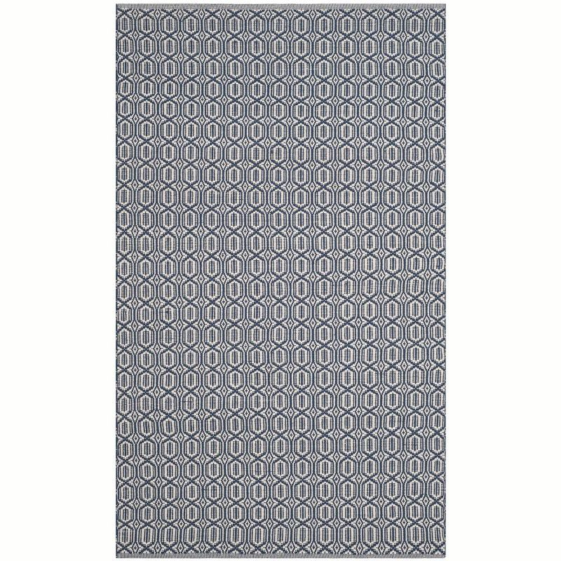 Montauk MTK333 Hand Woven Indoor Area Rug - Ivory/Navy - 4'x6' - Safavieh.