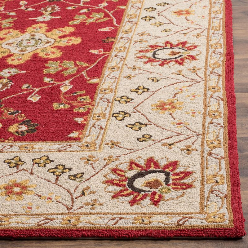 Easy Care EZC751 Hand Hooked Area Rug - Red/Ivory - 4'x6' - Safavieh.