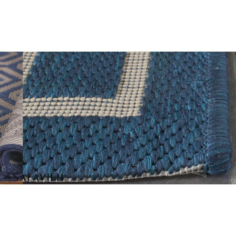 Courtyard CY6902 Power Loomed Indoor and Outdoor Runner Rug - Black/Beige - 2'3"x6'7" - Safavieh