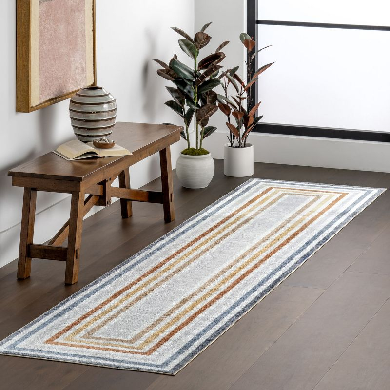 Nuloom AliÃ©nor Striped Machine Washable Indoor Area Rug, Runner 2' 6" x 10', Multicolor
