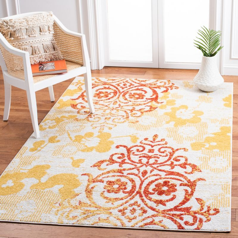 Adirondack ADR114 Machine Made Indoor Runner - Grey/Gold - 2'-2"x9' - Safavieh