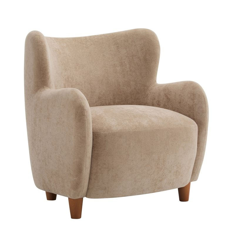 Christopher Knight Home Bacho Cozy Wingback Upholstered Accent Chair, Camel