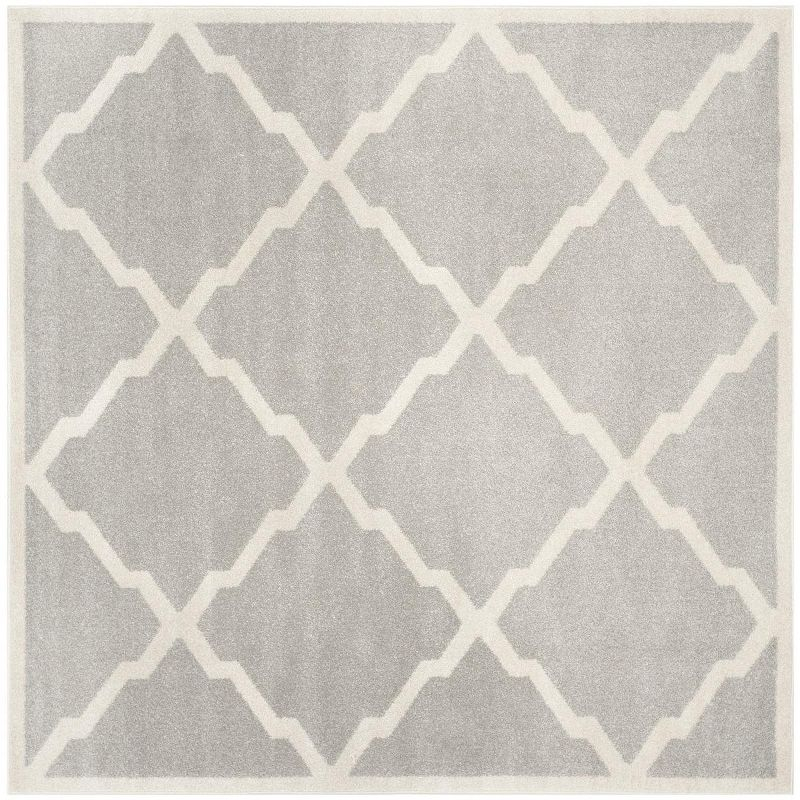 Amherst AMT421 Power Loomed Indoor Area Rug - Light Grey/Beige - 5'x5' - Safavieh
