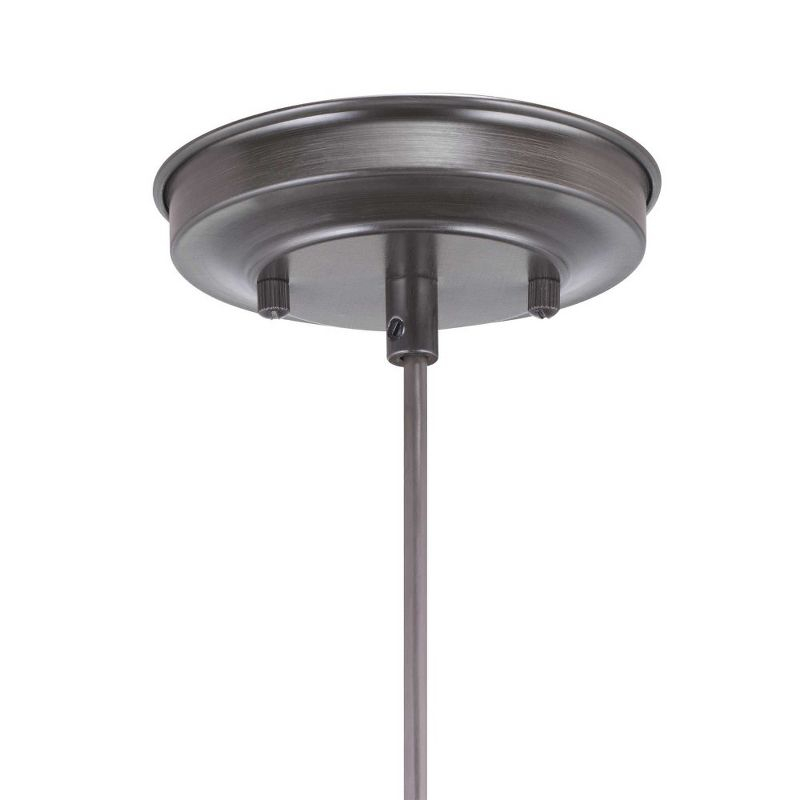 Progress Lighting Englewood 1-Light Hanging Lantern Pendant, Antique Bronze, Metallic Copper Coated Shade, Damp Rated