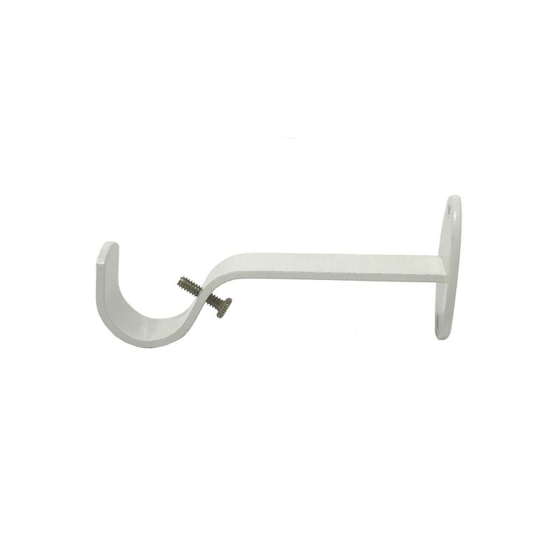 Rhinebeck Rustic Faux Wood 1" Window Drapery Single Curtain Rod - 86" - 120" - White