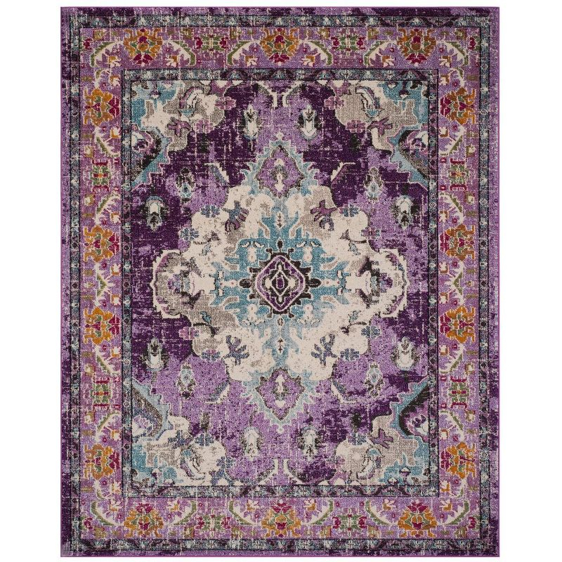 Monaco MNC243 Power Loomed Indoor Area Rug - Violet/Light Blue - 10'x14' - Safavieh.
