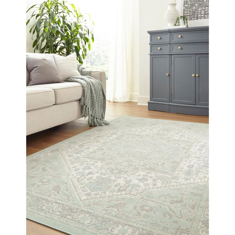 Unique Loom Whitney Collection Area Rug - Milano (8'  x 10' Rectangle Mint/Ivory)