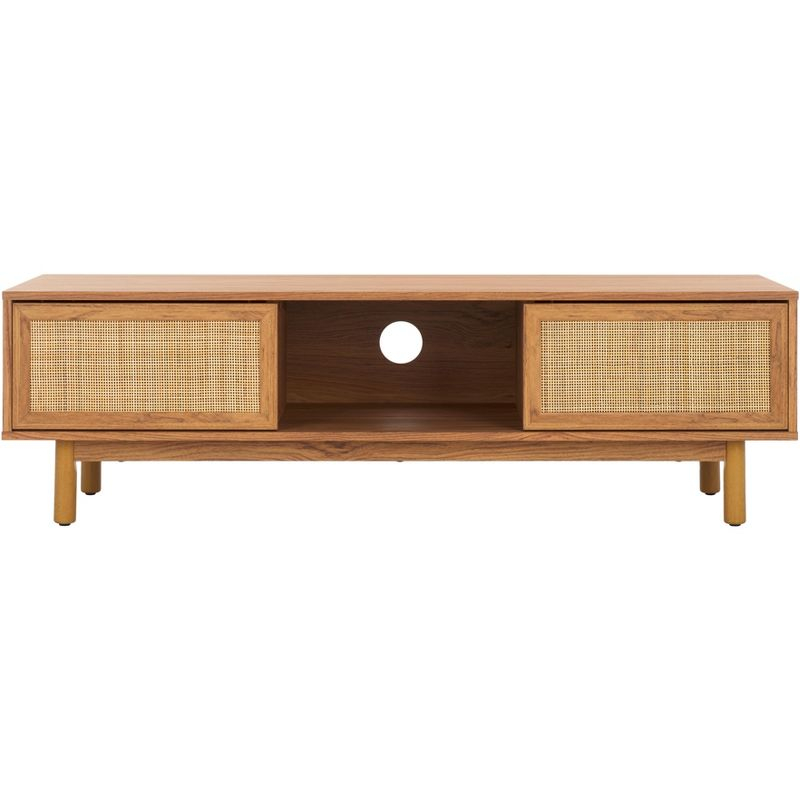 Aino 2 Door Media Stand - Oak/Natural - Safavieh