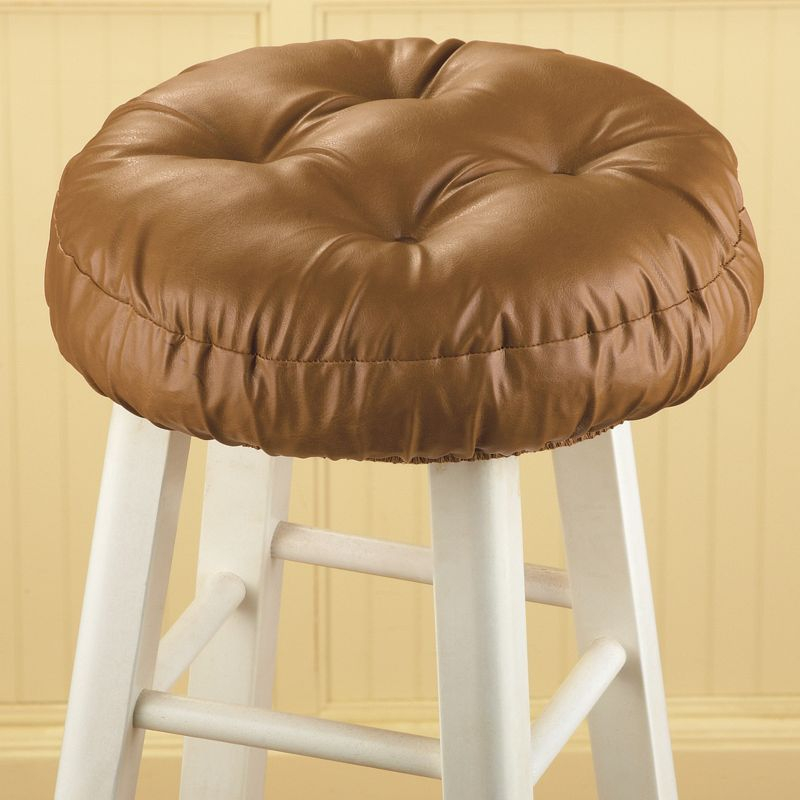 Collections Etc Padded Barstool Seat Cover Cushion 14 X 14 X 1 Brown