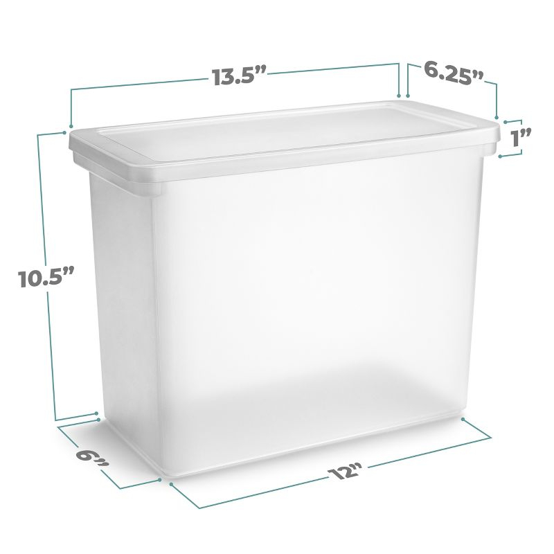 Sorbus Stationery File Box - Binder & Notebook Bin with Lid
