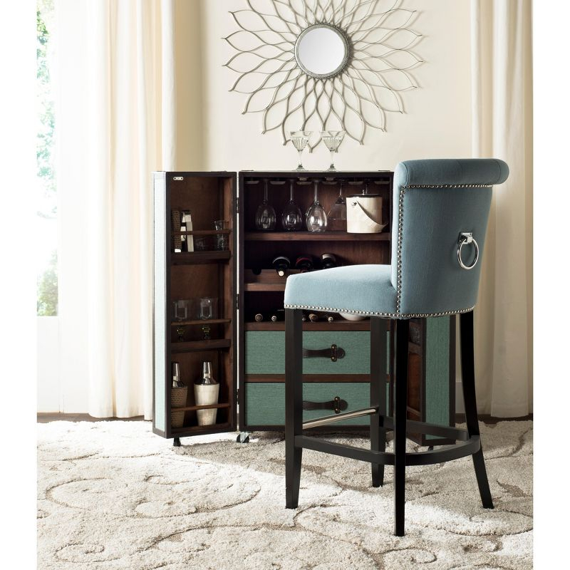 Addo Ring Bar Stool - HUD8242 - Sky Blue - Safavieh