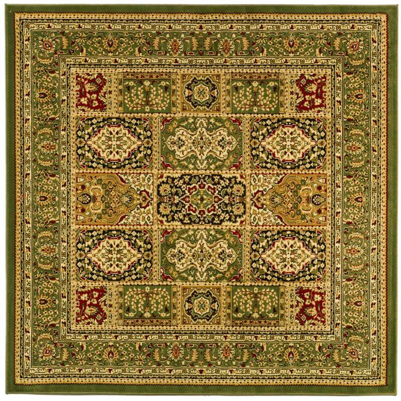 Lyndhurst LNH217 Power Loomed Area Rug - Multi/Green - 8'x8' - Safavieh.