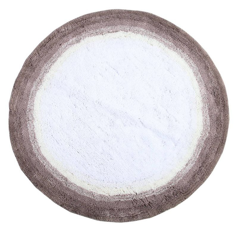 Better Trends 30" Round Torrent Collection 100% Cotton Bath Rug Beige: Machine Washable, Tufted, Ombre Design