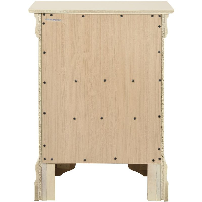 Passion Furniture Louis Philippe 3-Drawer Beige Nightstand (29 in. H x 21 in. W x 16 in. D)