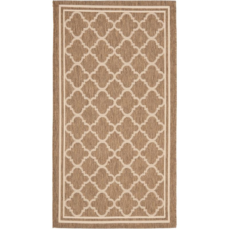 Courtyard CY6918 Power Loomed Indoor/Outdoor Accent Rug - Brown/Bone - 2'x3'7" - Safavieh.
