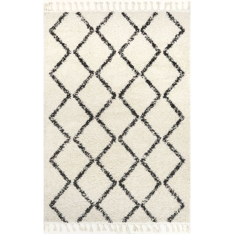 Nuloom Michelle Moroccan 2x3 Accent Indoor Area Rug for Living Room Bedroom Dining Room Entryway, Off White/Ivory