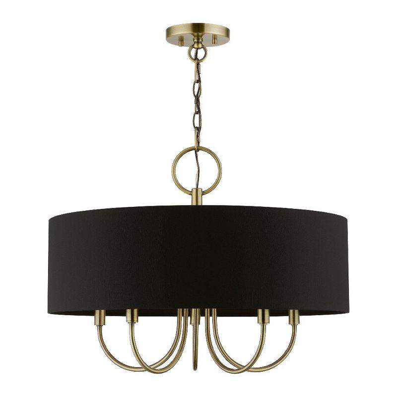 Livex Lighting Huntington 5 - Light Pendant in  Antique Brass