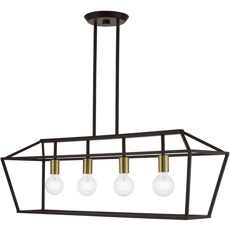 Livex Lighting Devone 4 - Light Chandelier in  Bronze/Antique Brass