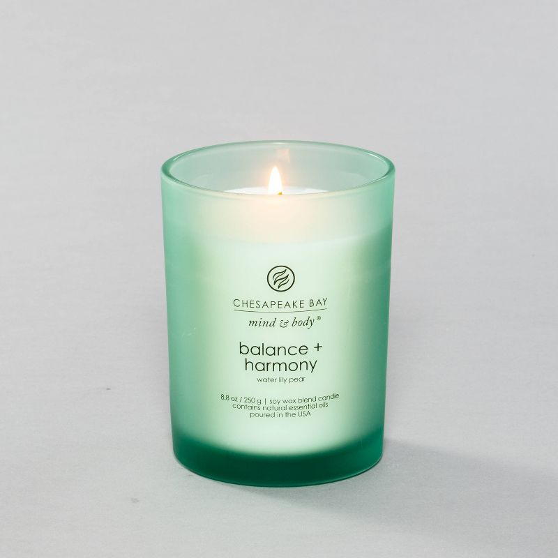 8.8oz Lidded Glass Jar Candle Water Lily Pear - Chesapeake Bay Candle: Soy Wax Blend with Essential Oils, 44hr Burn Time