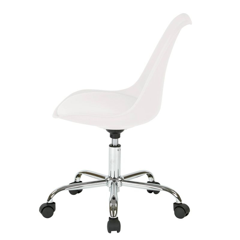Emerson Office Chair: Pneumatic, Armless, Adjustable, Chrome Base - OSP Home Furnishings