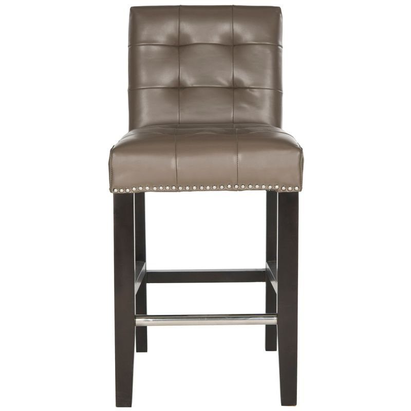 Thompson 23.9" Counter Stool with Silver Nail Heads - Clay - Safavieh