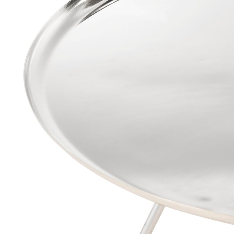 Orson Coffee Table with Metal Gold Cap - Silver/Gold - Safavieh
