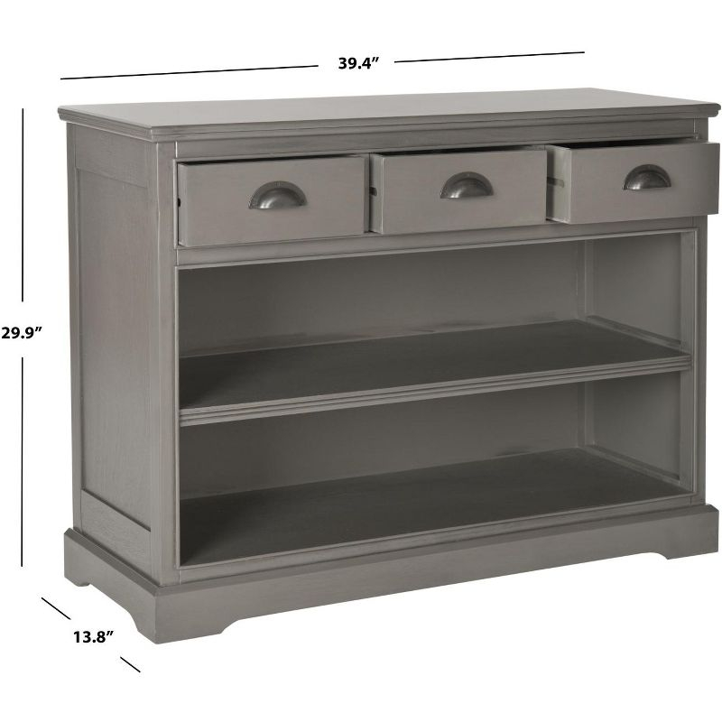 Prudence Book Shelf - AMH5727 - Grey - Safavieh Couture