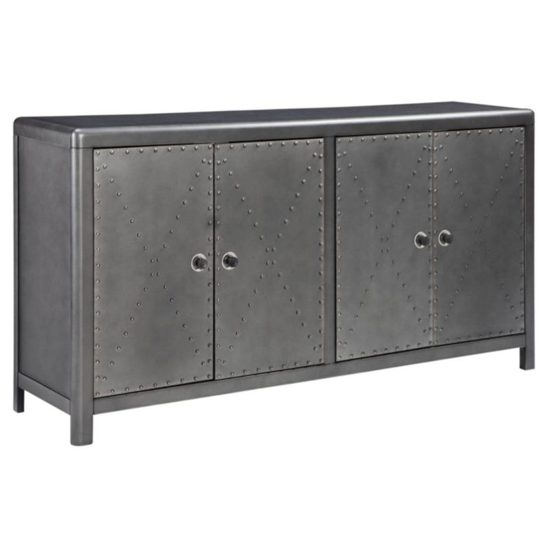 Rock Ridge Large Accent Cabinet Gunmetal Finish - Signature Design by Ashley