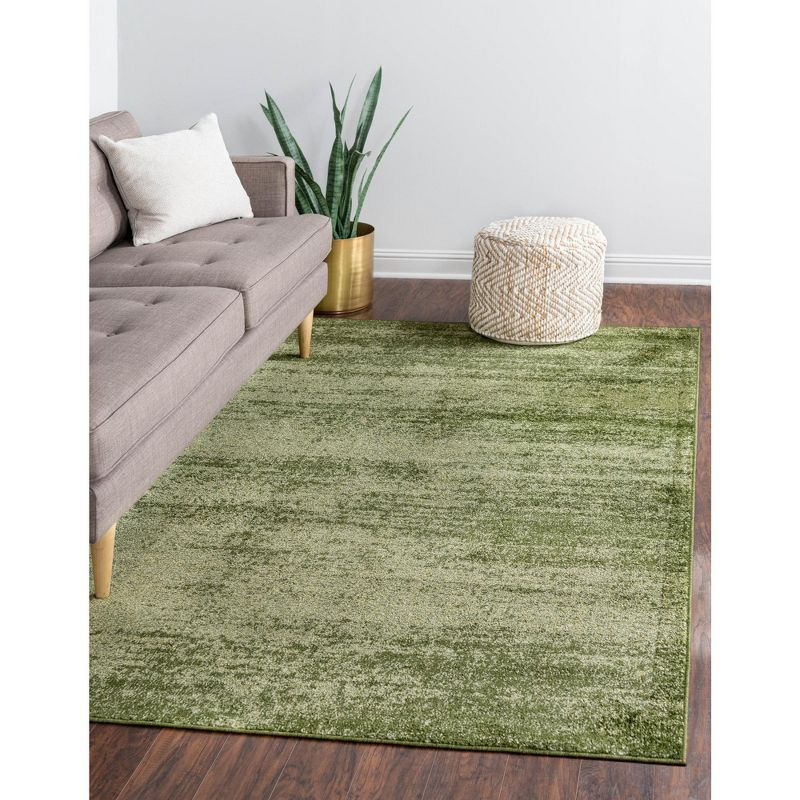 Unique Loom Del Mar Collection Area Rug - Lucille (7' 1" x 10' Rectangle Green/Hunter Green)