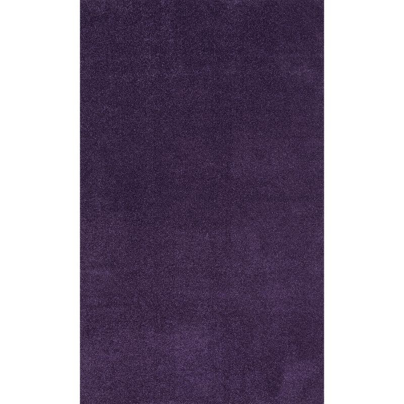 4'x6' Haze Solid Low-Pile, Purple - JONATHAN Y