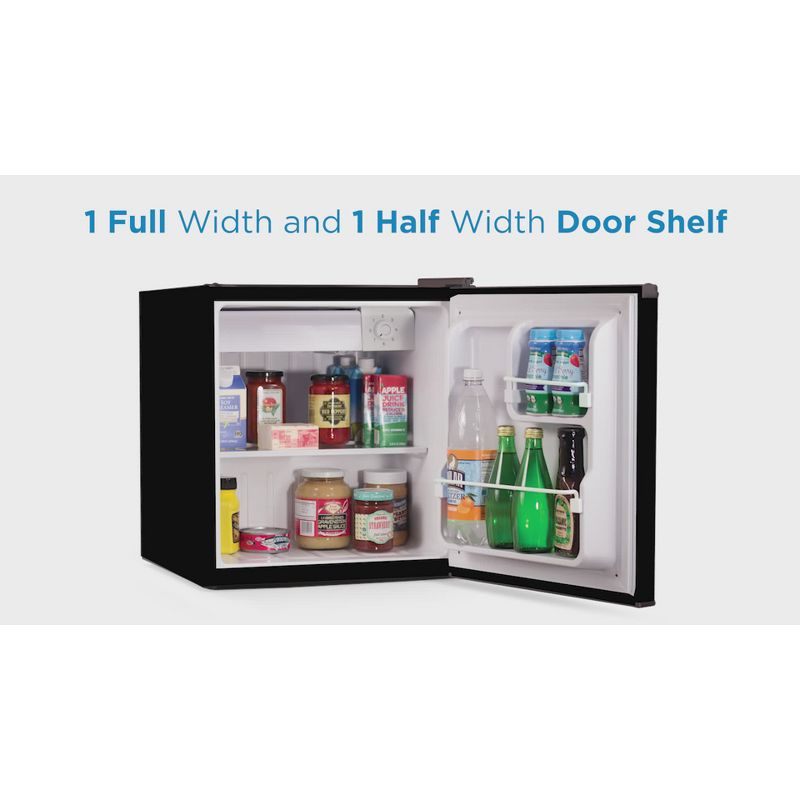 BLACK+DECKER Compact Refrigerator 3.2 Cu. Ft. with True Freezer, Black