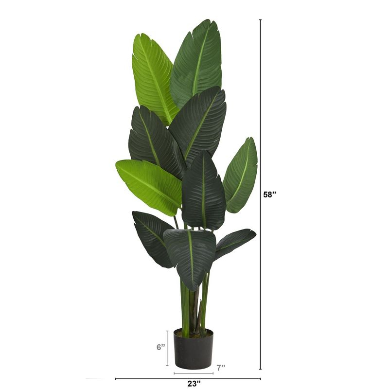 Nearly Natural 58-in Travelers Palm Artificial tree