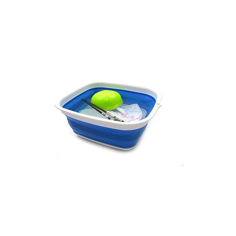 SAMMART 7.7L (2 Gallon) Collapsible Tub - Foldable Dish Tub, Grey