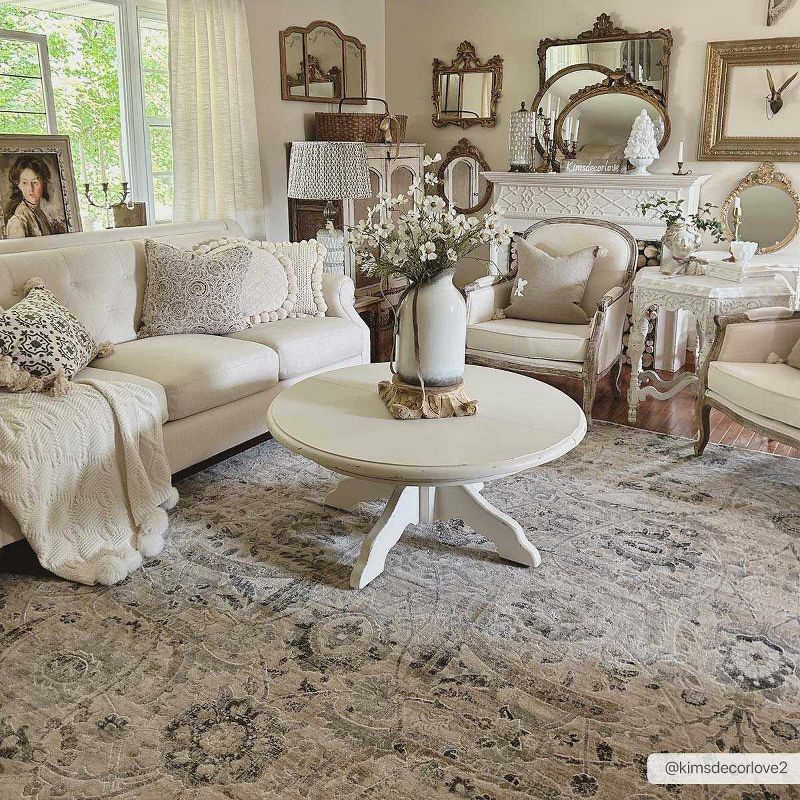 Hauteloom Rectangle Area Rug  Charcoal
