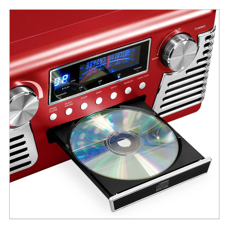 Victrola Retro 3-Speed Bluetooth Record Player - Red