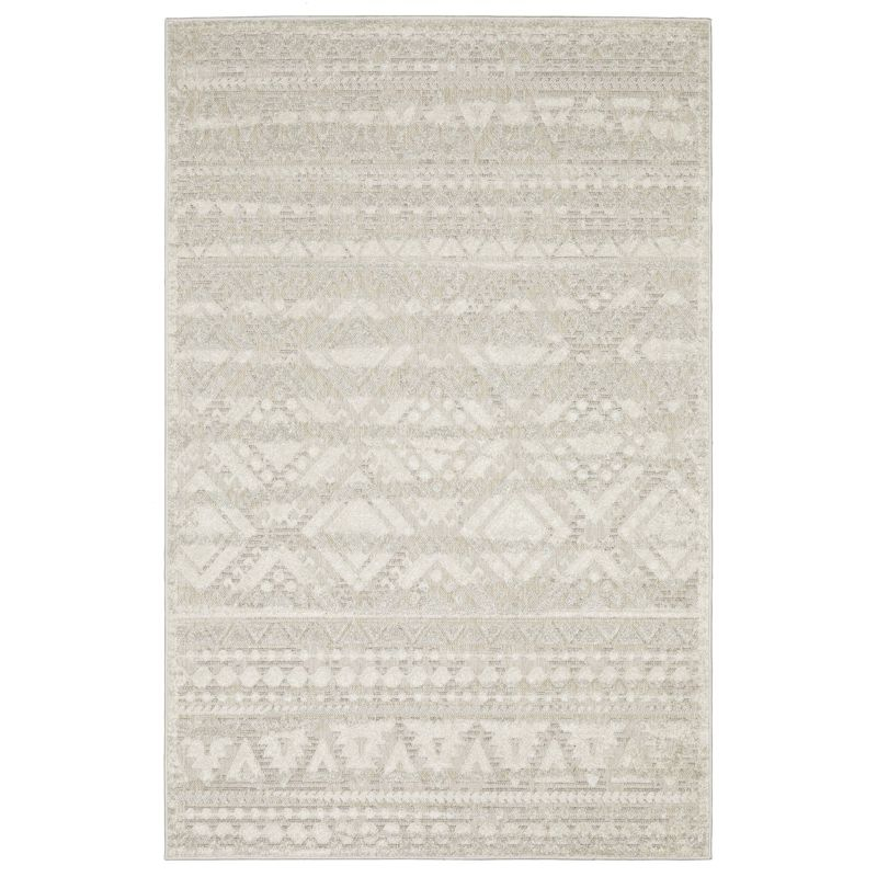 Captiv8e Designs 7'10"x10'10" Tiana Tone on Tone Beige/Ivory Area Rug
