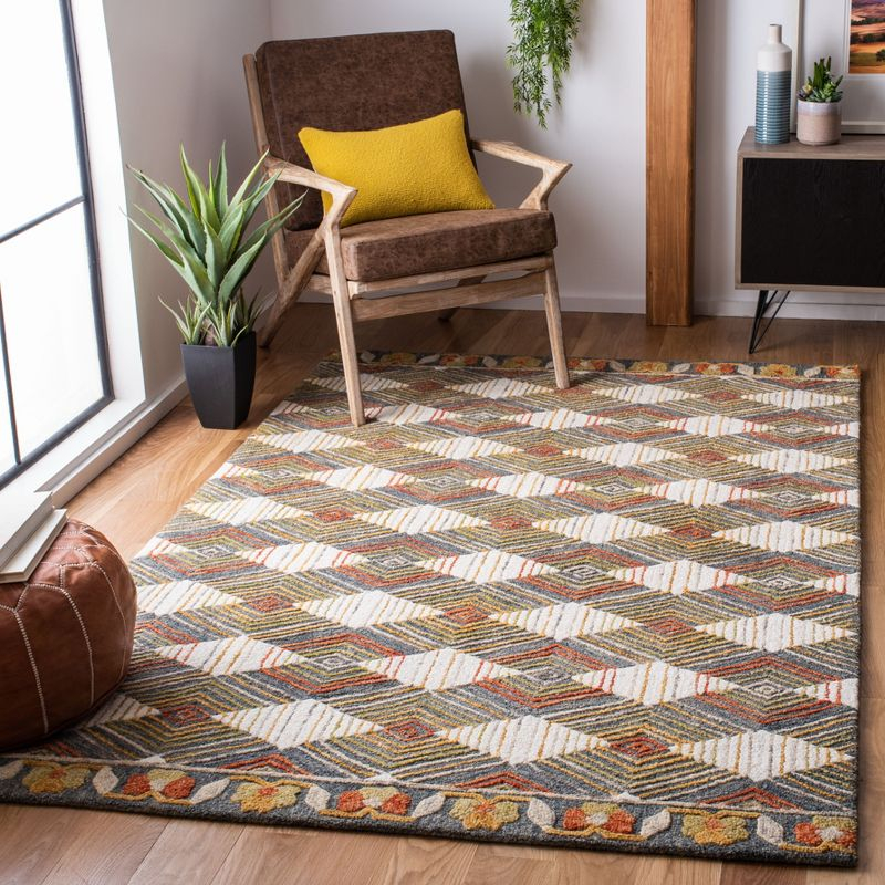 Trace TRC522 Hand Tufted Area Rug - Blue/Ivory - 3'x5' - Safavieh.